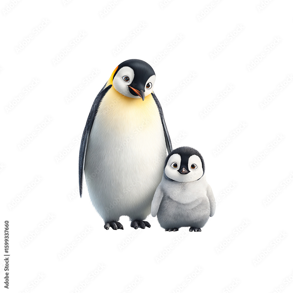 Obraz premium 3d penguin on white background