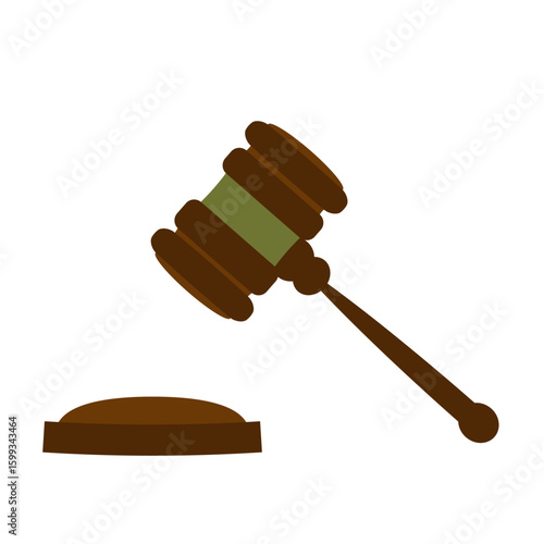 シンプルな裁判のガベルのイラスト素材