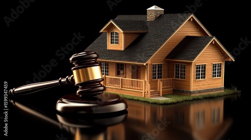 Legal Matters and Real Estate: Gavel and House