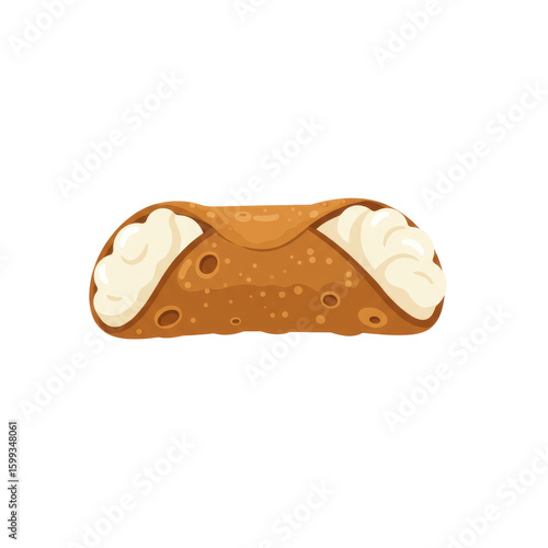 Deliciously crafted cannoli filled with creamy ricotta, set against a plain background