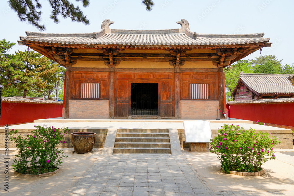 Naklejka premium Nanchan Temple, Wutai County, Xinzhou, Shanxi, China