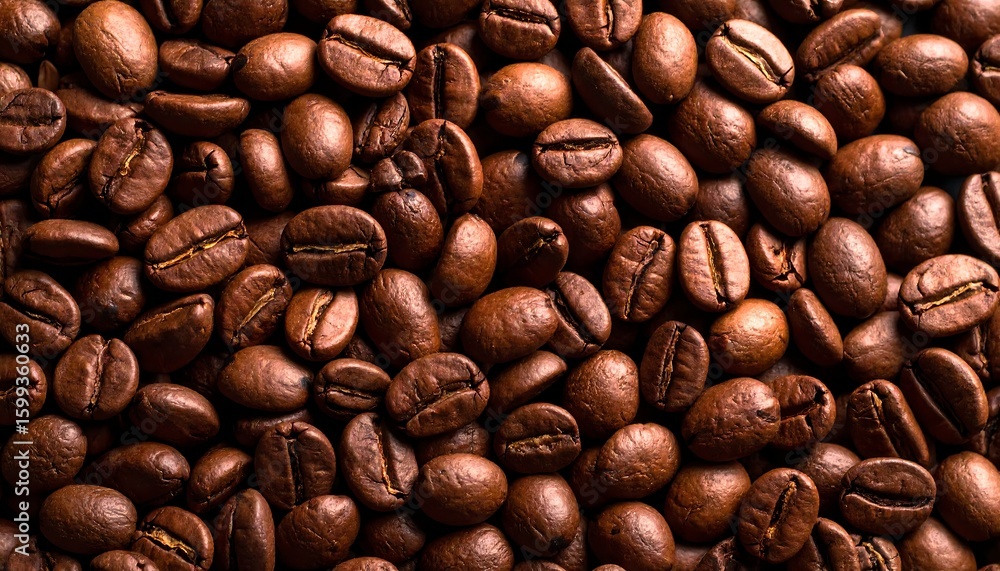 Naklejka premium Close-up view of coffee beans