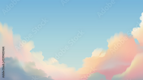 Sky filled with clouds, where the light reflects, creating a burst of colors