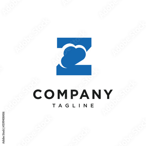 Letter Z Cloud Logo Icon Vector
