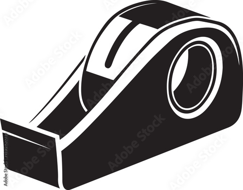 Clean tape dispenser isolated vector illustration, tape dispenser silhouette vector art, tape dispenser vector icon design
