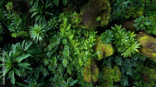 Lush Green Plant Wall Texture