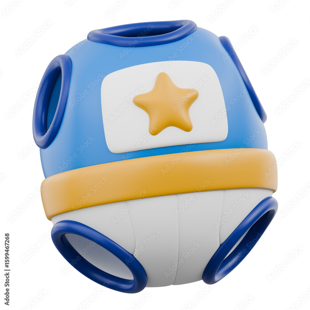 Naklejka premium Cute 3D Baby Elements and Toys Icon Newborn Essentials and Kids Play Object Gear Illustration Toddler Nursery Ornament Decoration Book