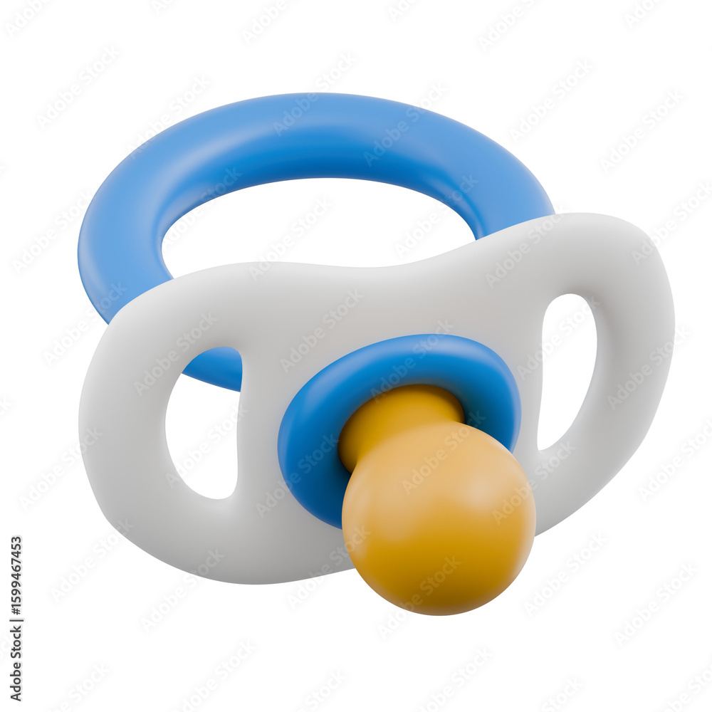 Naklejka premium Cute 3D Baby Elements and Toys Icon Newborn Essentials and Kids Play Object Gear Illustration Toddler Nursery Ornament Decoration Book