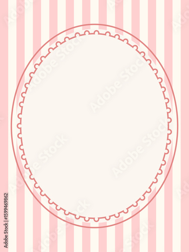 Vintage hand drawn frames. Cute pink red minimalist line art borders. Vector template for poster, banner, wedding invitation, card.