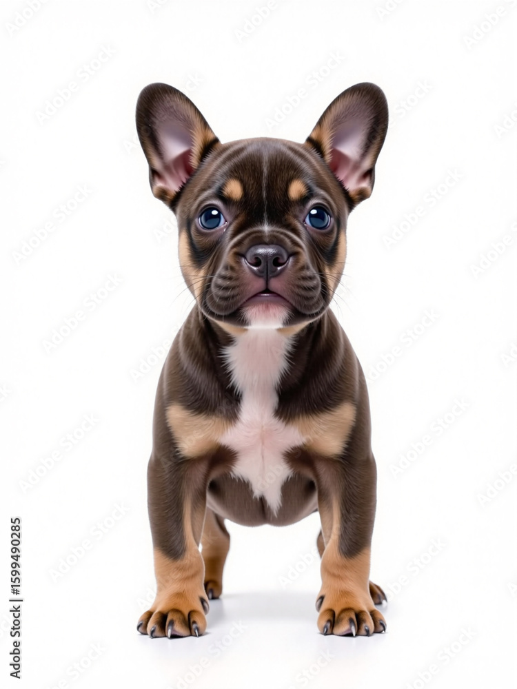 a brindle French Bulldog puppy a brindle French Bulldog puppy