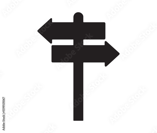 Wallpaper Mural Minimalist signpost silhouette vector illustration. Torontodigital.ca