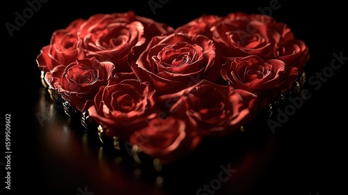 Wallpaper Mural Heart of Roses: A Dark Red Floral Arrangement Torontodigital.ca