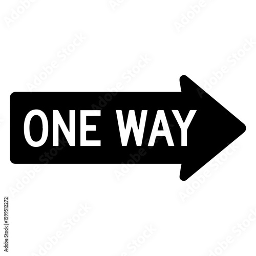 One way street icon with transparent background traffic sign symbolizing one direction traffic flow

