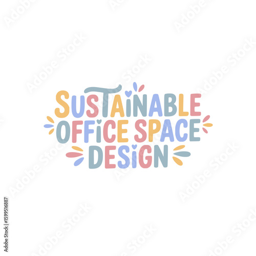 Sustainable Office Space Design Sticker
