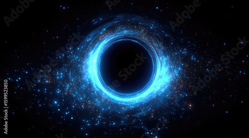 Cosmic vortex, black hole, swirling light