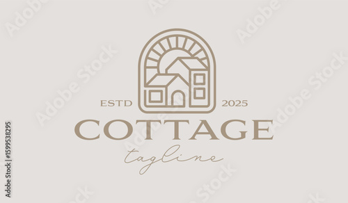 House Home Mortgage Logo Template. Universal creative premium symbol. Vector illustration. Creative Minimal design template. Symbol for Corporate Business Identity