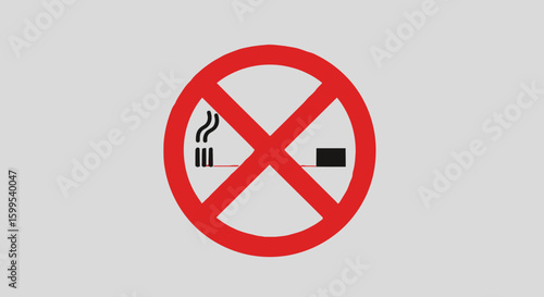 A universal symbol for no smoking zones and public health awareness campaign