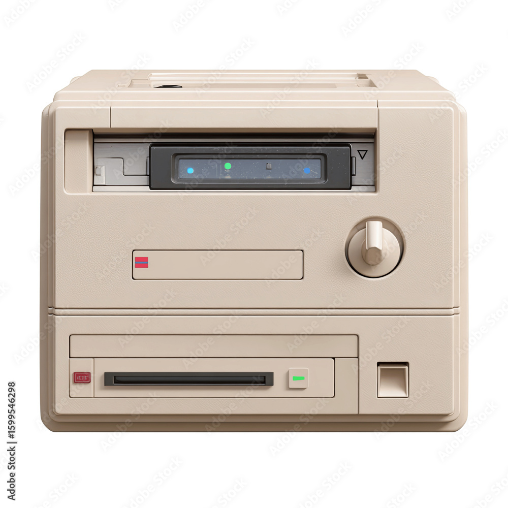 Obraz premium Vintage Beige Computer Peripheral Retro