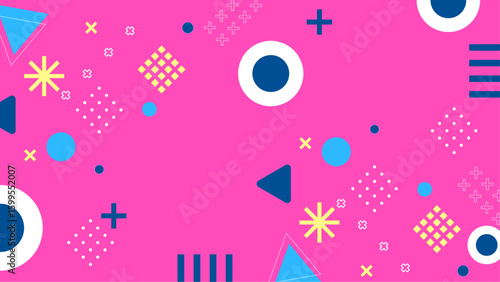 Pink abstract geometric shapes and patterns suitable for backgrounds, packaging, branding, print materials, and social media graphics.