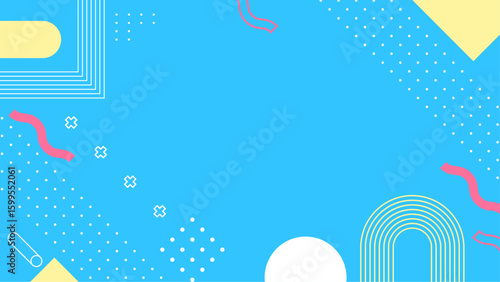 Blue pastel shapes and lines on a background. Perfect for social media graphics, web design, and artistic projects needing a soft color palette.