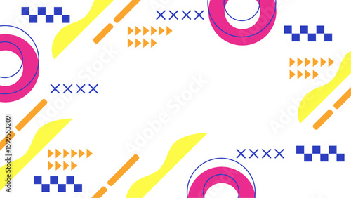 Abstract geometric design with vivid colors, perfect for modern branding, backgrounds, web graphics, and packaging design projects. Standout visual appeal.