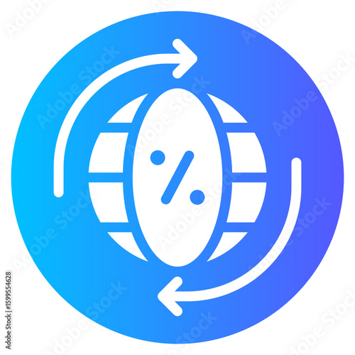 percentage gradient icon