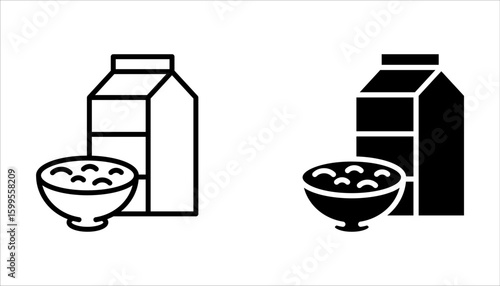Cereal icon set symbol template for graphic and web design on white background