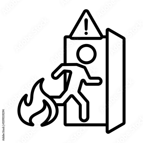 Fire Evacuation Icon.