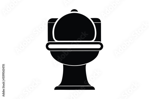 Toilet bowl icon isolated on white background