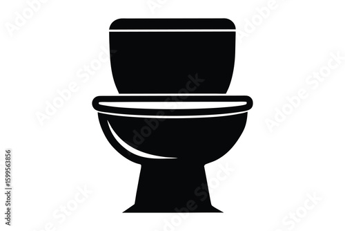 Toilet bowl icon isolated on white background