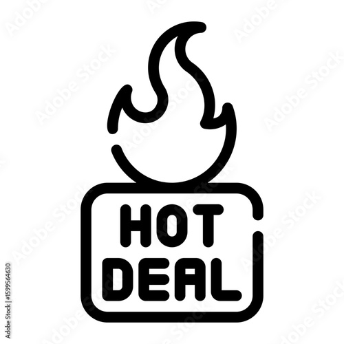 hot deal line icon