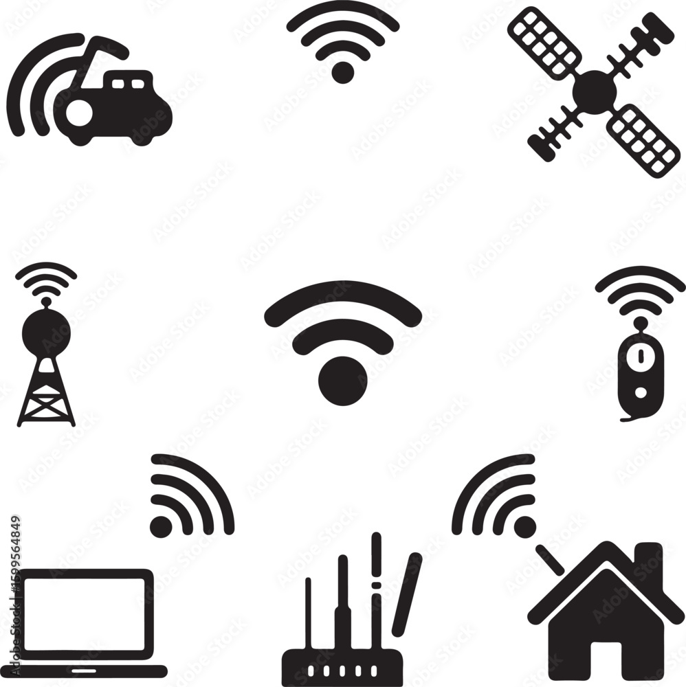 Network communication devices and signals wifi satellite Network communication devices and signals wifi satellite