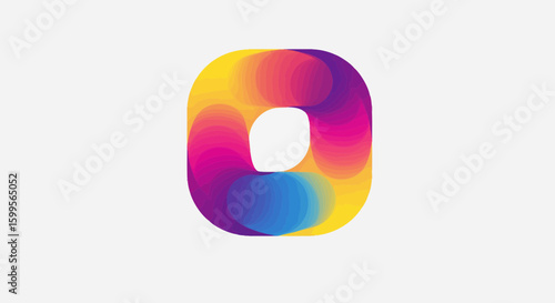 Abstract Colorful Donut Shape Gradient Illustration for Modern Design Elements