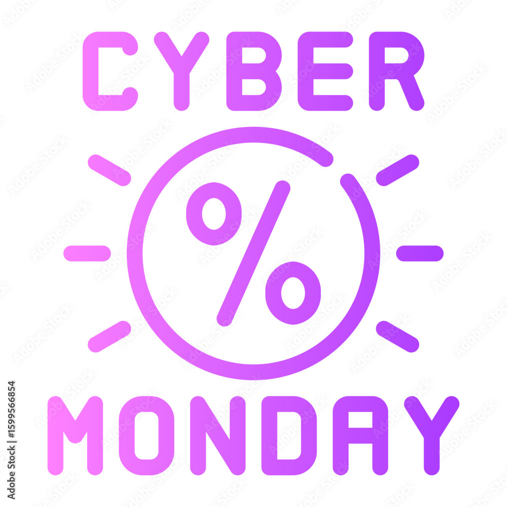 cyber monday gradient icon cyber monday gradient icon