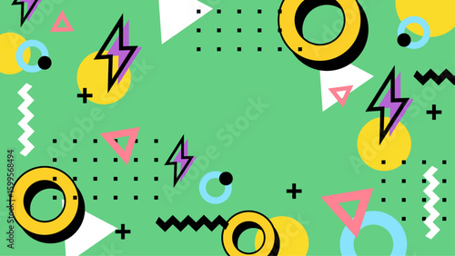 80s style graphic with bold shapes and colors, ideal for retro themed designs, music albums, or nostalgic social media posts.