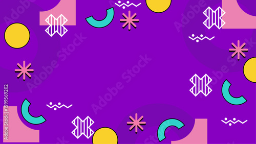 Vibrant purple abstract geometric shapes suitable for backgrounds, digital art, or modern design projects needing a bold, dynamic element.