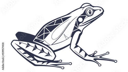 Geometric Design of a Frog in Profile View.