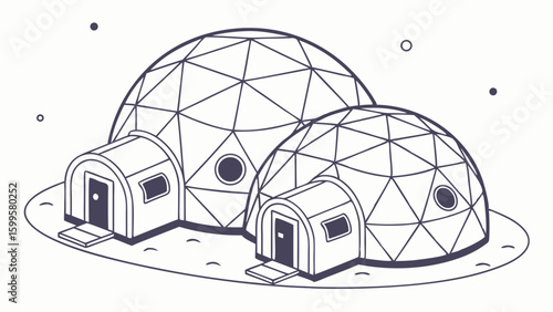 Two Geometric Dome Structures on a Surface.