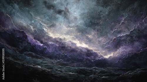 Abstract Space Galaxy Night Sky Scene