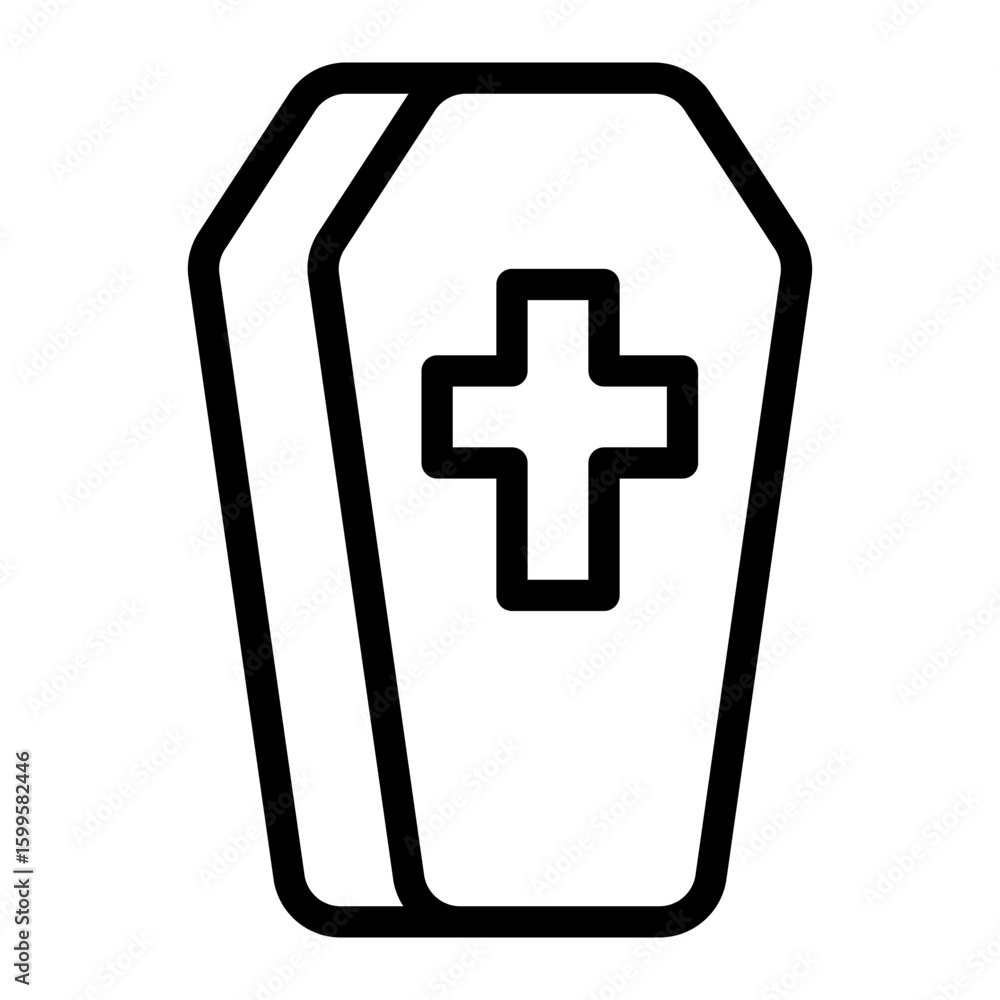 Obraz premium coffin Line Icon