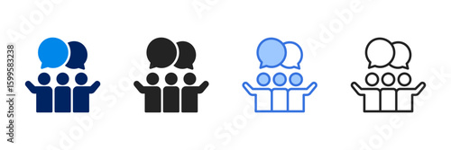 Communication  Icon Set Different Style Collection 