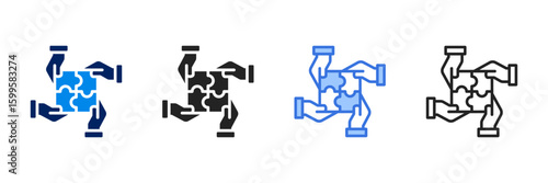 Collaboration  Icon Set Different Style Collection 