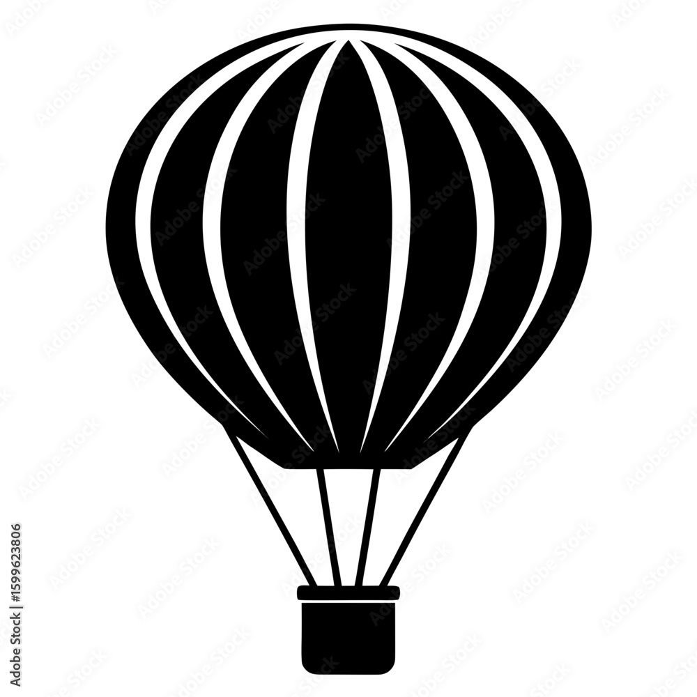 Fototapeta premium Minimal Balloon Black Silhouette