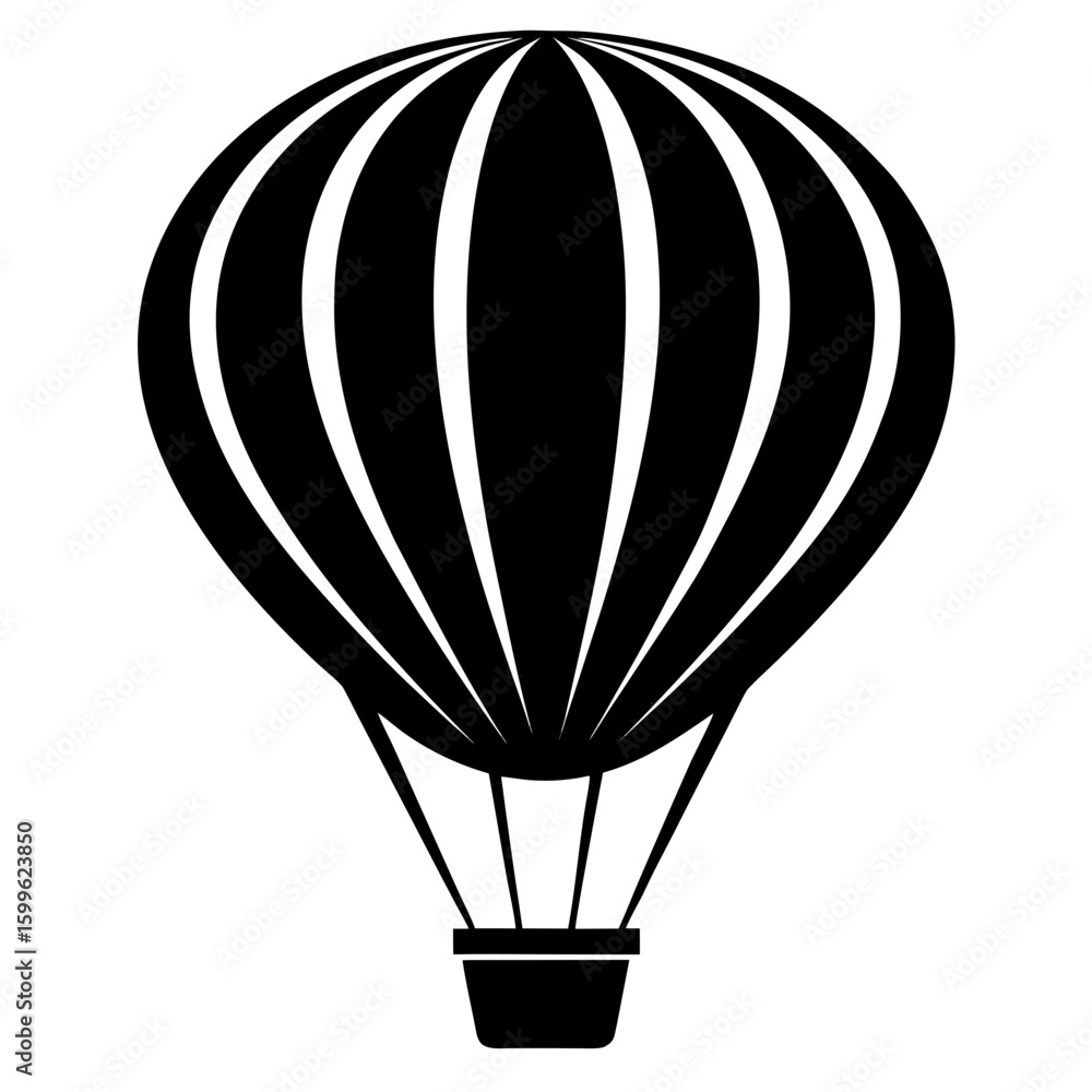 Obraz premium Minimal Balloon Black Silhouette