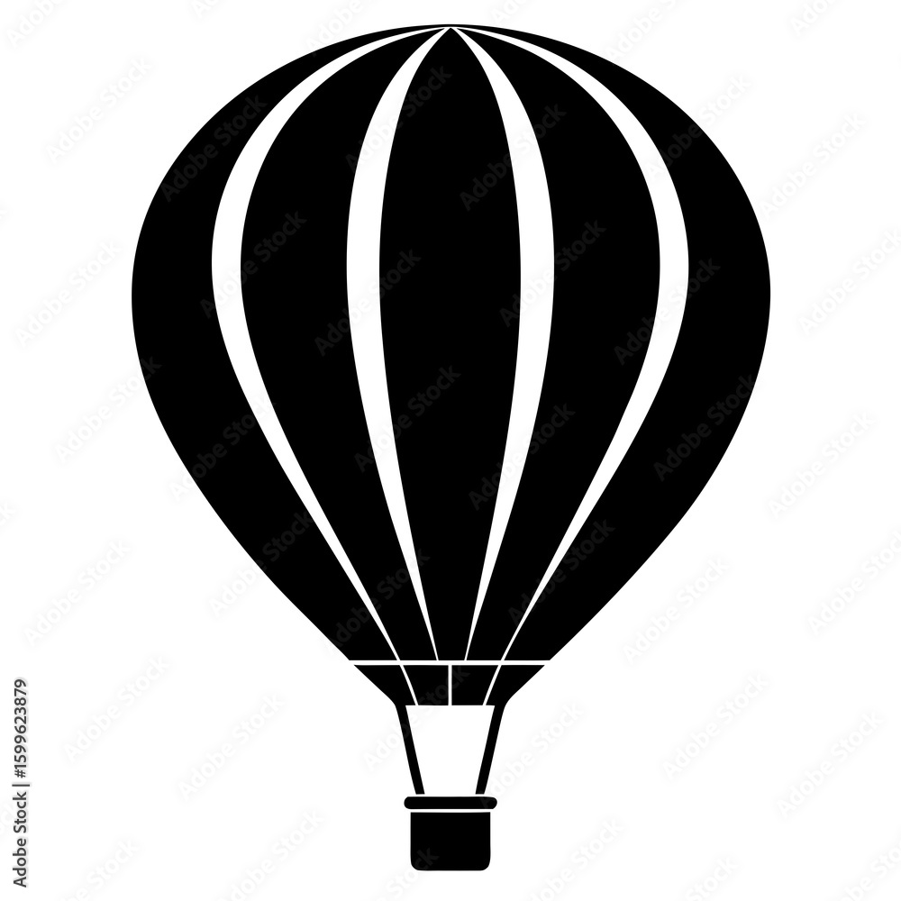 Obraz premium Minimal Balloon Black Silhouette