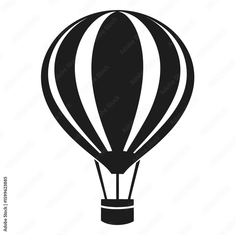 Fototapeta premium Minimal Balloon Black Silhouette