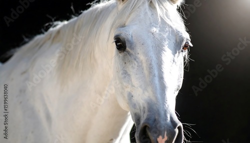 Wallpaper Mural Close-up of a white horse's head Torontodigital.ca