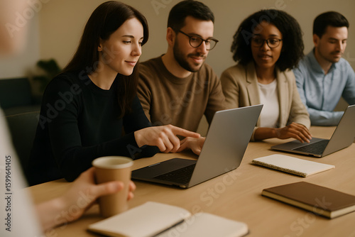 business people working together