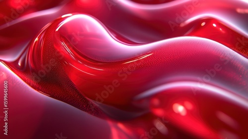 Wallpaper Mural Abstract red liquid waves Torontodigital.ca
