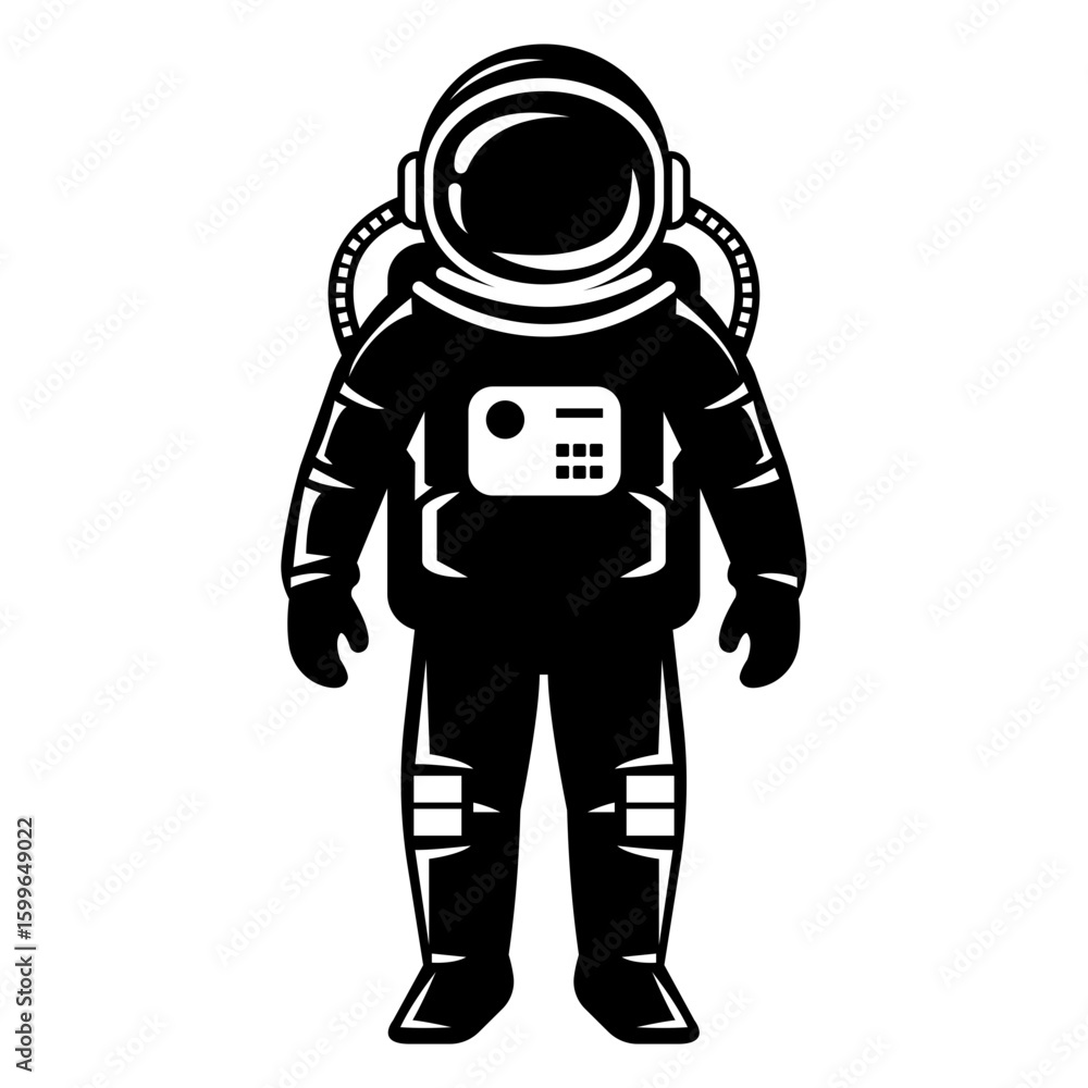 Fototapeta premium astronaut, vector silhouette